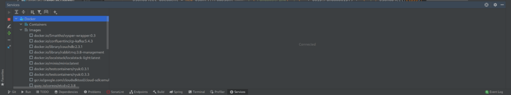 Services tab in IntelliJ